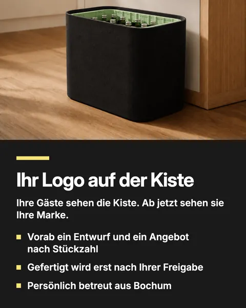 Bildpost von kistenblende: Ihr Logo auf der Kiste.