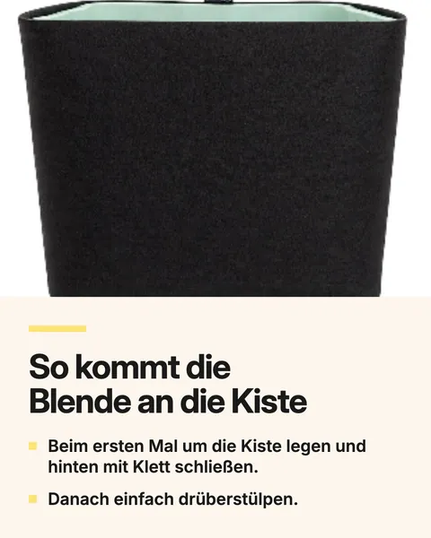Karussell-Folie 5: So kommt die Blende an die Kiste.